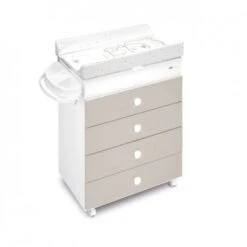 Asia - Cassettiera Fasciatoio Con Ruote - Colore 248 Tortora