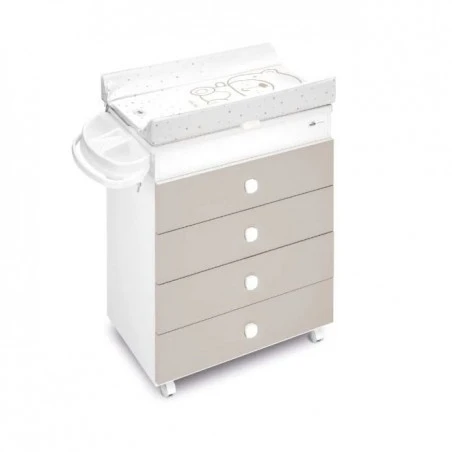 Asia - Cassettiera Fasciatoio Con Ruote - Colore 248 Tortora 3 Asia - Cassettiera Fasciatoio Con Ruote - Colore 248 Tortora