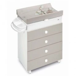 Asia - Cassettiera Fasciatoio Con Ruote - Colore 261 Grigio