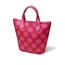 Borsa Porta Merenda In Neoprene Pois Fucsia