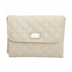 Fasciatoio Da Viaggio In Ecopelle Trapuntato Colore Ecru