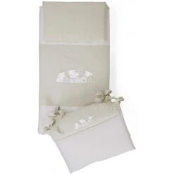 Felicity - Set Letto Con Federa Piumone Sfoderabile E Paracolpi Colore Beige