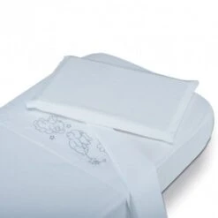 Lenzuoline Per Lettino 3 Pezzi - Brillante Bianco Con Strass