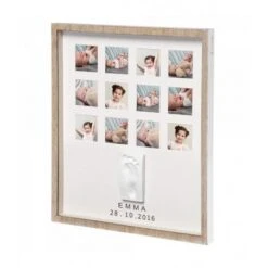 My Very First Year - Portafoto In Legno Primo Anno 12 Fotografie Kit Impronta