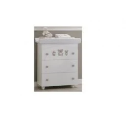 Pongo - Cassettiera Fasciatoio Colore Bianco Tortora