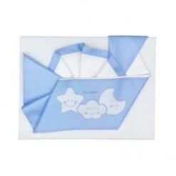Set Lenzuola Per Lettino Ricamato D34 3 Cielo