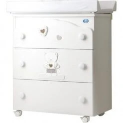 Zoe - Cassettiera Fasciatoio Bianco Crema